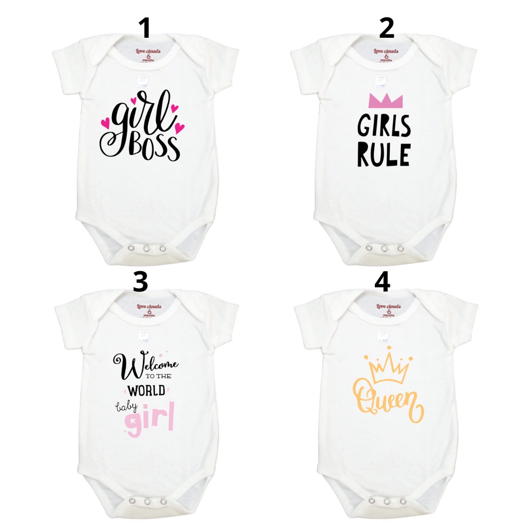 Jumper Bayi Motif Perempuan Bodysuits baby girl