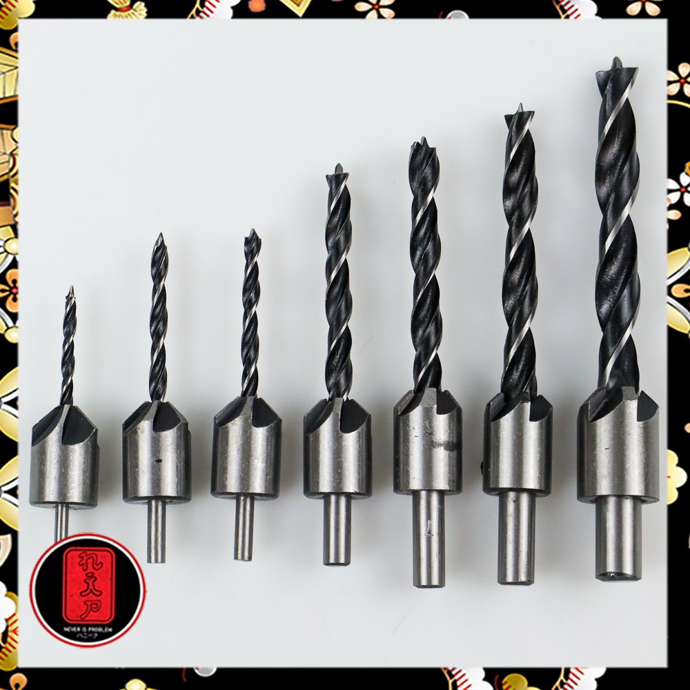 Mata Bor Drill Bit Countersink HSS 3-10mm 7 PCS - QST-K13