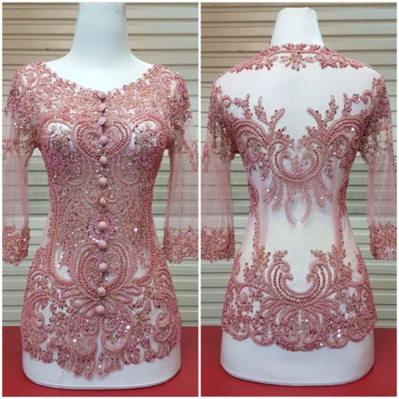 PRODUK ORIGINAL KEBAYA PAYET KERAH SUNDA//KEBAYA PAYET HITAM//KEBAYA PESTA 7/8