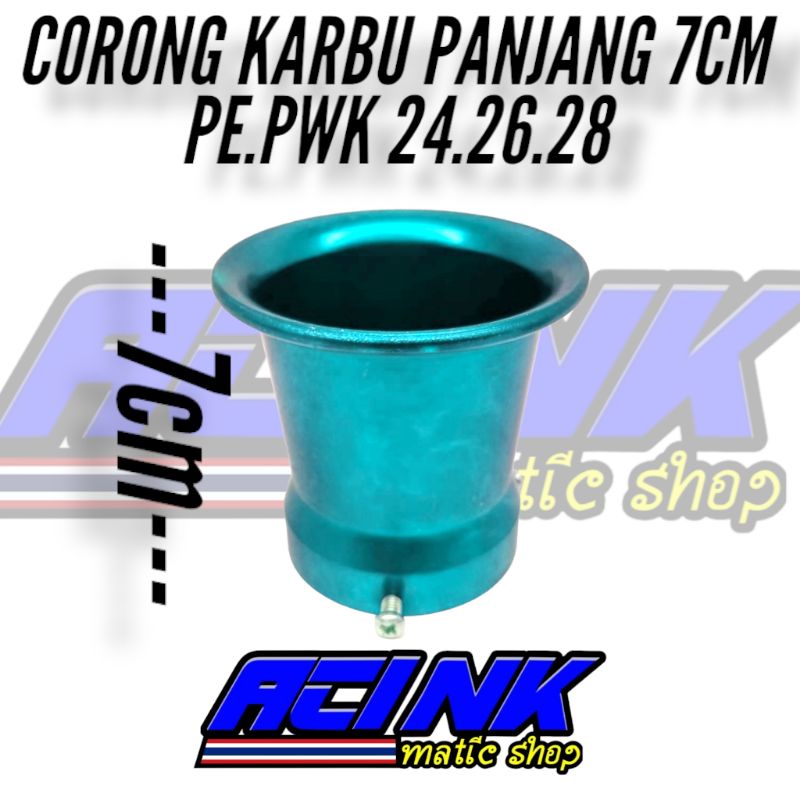 Velocity corong karbu pe 28 pwl 28 pwk 28 ukuran panjang 7cm full cnc