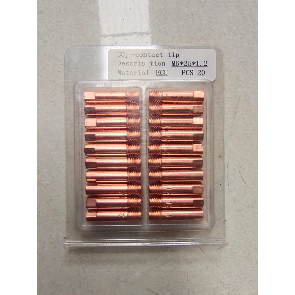 CONTACT TIP M6 X 25 KONTAK TIP M6 X 25 - M6 X 25 X 0.8MM / 1.2mm