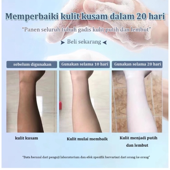 【ORIGINAL】Sabun mandi cair Sabun cair sabun pemutih badan body wash whitening 300ML Lotion pemutih badan Pemutih seluruh tubuh Wangi tahan lama Menghilangkan kulit keratin dan kotoran Pemutih Peremajaan Kulit