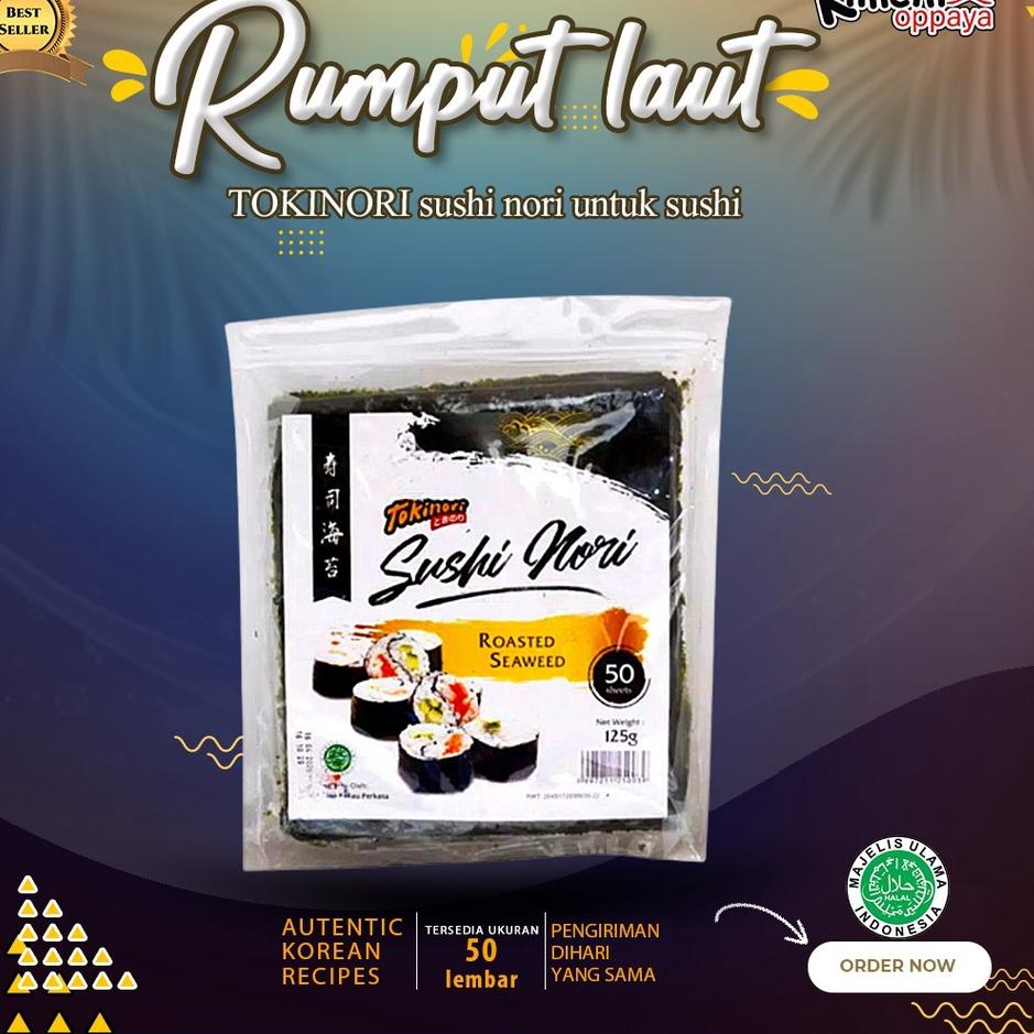 

♦ Tokinori Sushi Nori Halal Rumput Laut Sushi Korea Kimbab Isi 50 Lembar ✿