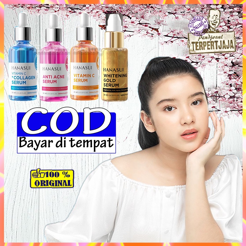 Hanasui Face Serum 20ml Serum Glowing Pemutih Kulit Serum Anti Acne Penghilang Jerawat Dan Bekas Jer