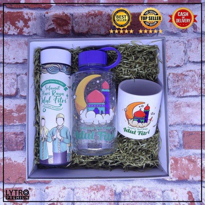 

Parcel - Hampers Lebaran Idul Fitri Tumbler + Botol Minum + Mug Custom