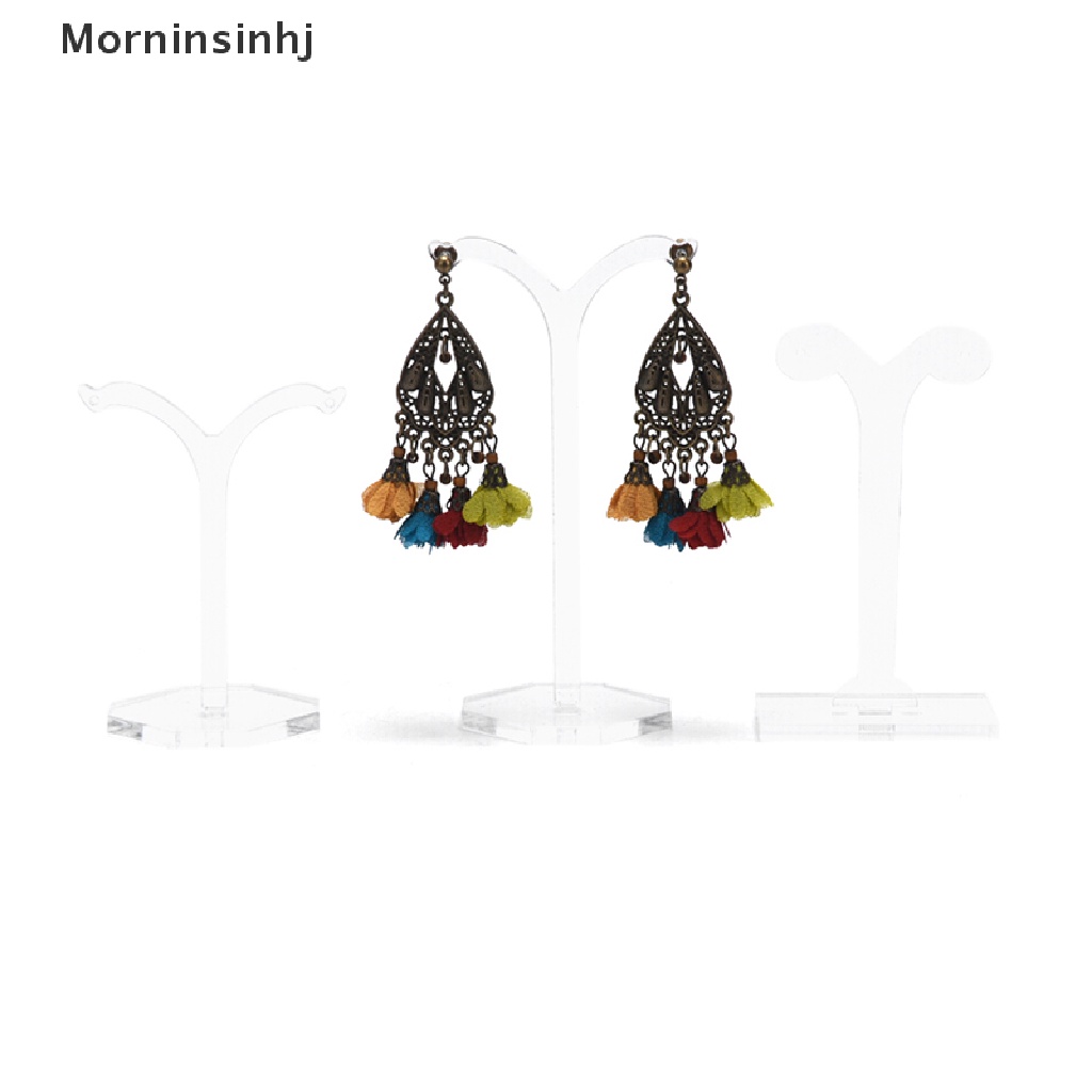 Mornin Acrylic Stud Menjuntai Anting Display Rak Berdiri Gantungan Perhiasan Organize Holder id