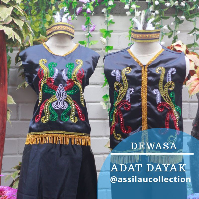 Baju Adat Kalimantan Timur/Dayak Satuan(Pria/Wanita)