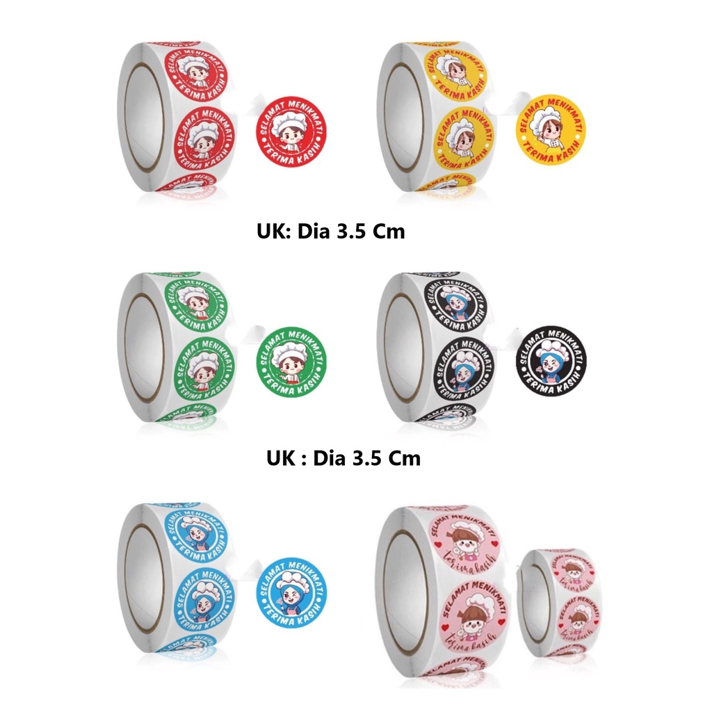 

SH02 Sticker 3.5 cm SELAMAT MENIKMATI Stiker Hijab Makanan Label Seal