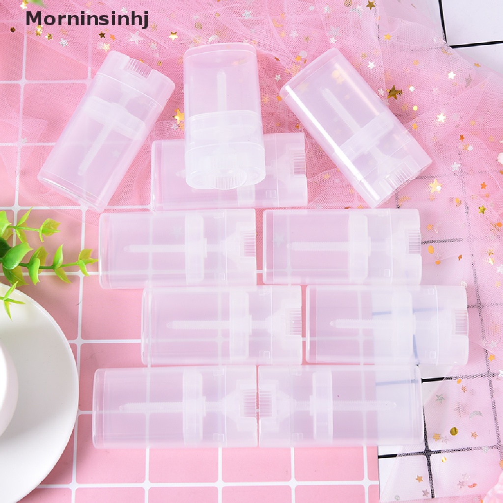 Mornin 10pcs 20ml Plastik Kosong oval lip balm Tabung Wadah lip lip tube id