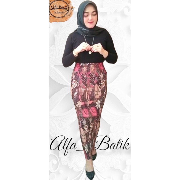 ROK PLISKET BATIK / ROK PLISKET / BAWAHAN KEBAYA  / ROK KEBAYA / ROK WISUDA / RAGAM MOTIF / ROK PLISKET BATIK / LERENG COKLAT / BANYAK WARNA/PLISKET MODERN