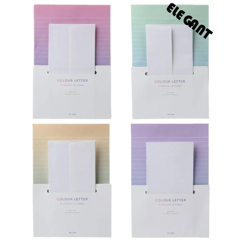 [Elegan] Kertas Alat Tulis Tulisan Untuk Pelajar Anak Gradasi Warna-Warni Rainbow Stationary Letter paper