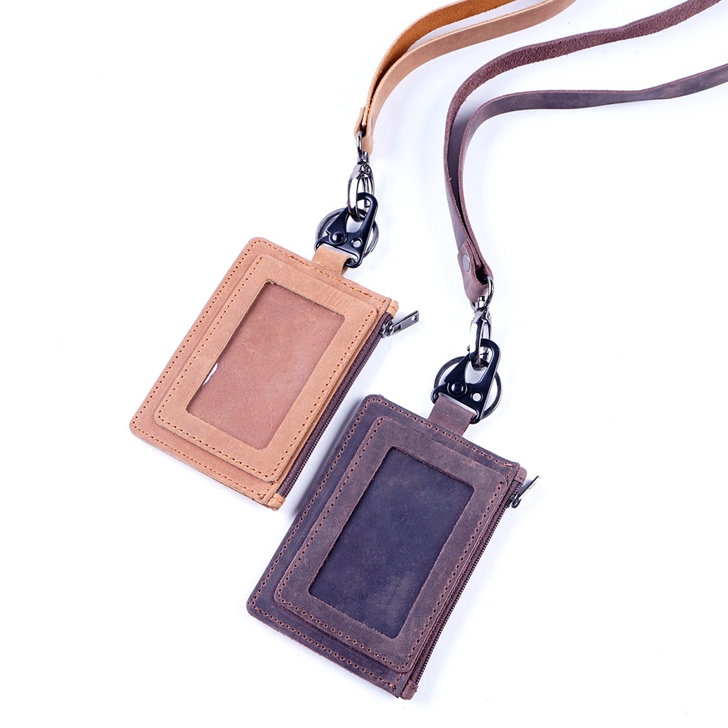ID02 - NAME TAG ID CARD HOLDER LEATHER PREMIUM MULTIFUNGSI DESIGN elegan dan eksklusif BAHAN KULIT ASLI - by CS1