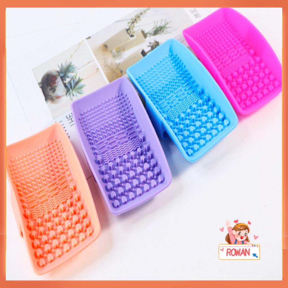 R-flower Silicone Brush Scrubber Soft Cleaning Scrubber Sikat Palet Pembersih Genggam