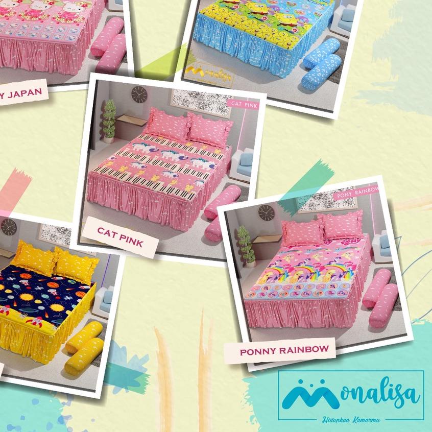 ♀ Monalisa Premium Sprei Rumbai Uk  ( Tinggi Rumbai 40CM ) - Anak ❉