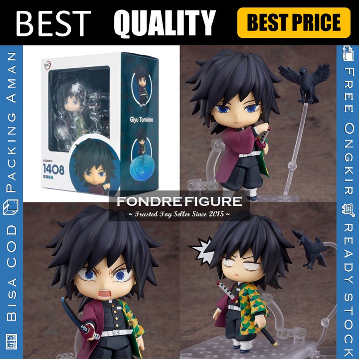 NENDOROID GIYU TAMIOKA 1408 NENDO DEMON SLAYER KIMETSU NO YAIBA TANJIRO NEZUKO ZENITSU ACTION FIGURE