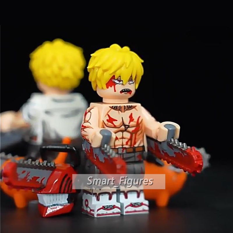 Chainsaw Man Minifigures Denji Pochita Makima Mainan Rakitan Anak Hadiah Angka Mini WM2523 WM2524