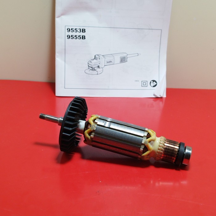 Armature Angker Mesin Gerinda 4" Makita 9553B Rotor 9553 B Asli Original