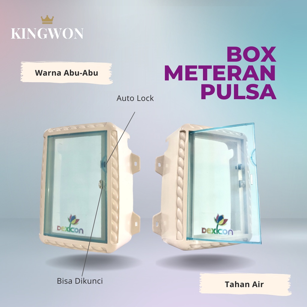 BOX METERAN PULSA/ TEMPAT METERAN PULSA MERK DEXICON KOTAK PELINDUNG METERAN LISTRIK TOKEN PULSA