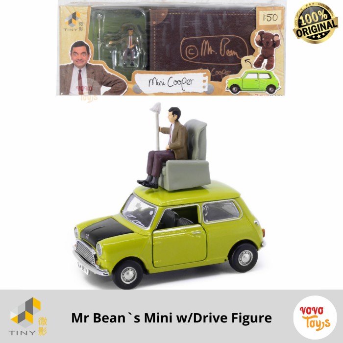 Terlaris Tiny Diecast Mr Bean Mini W/Drive Figure Mini Cooper