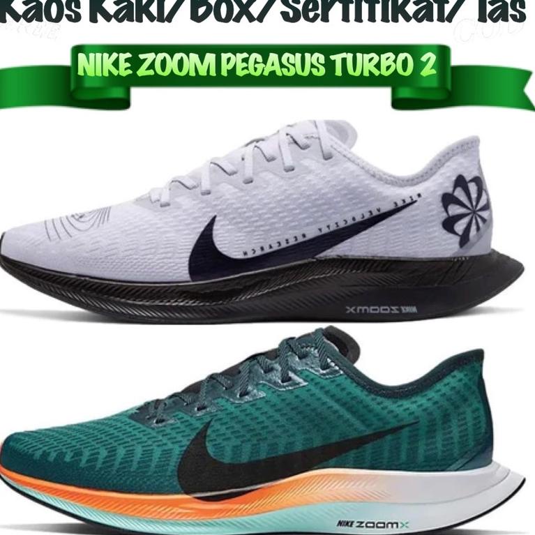 PALING DICARI SEPATU PREMIUM ORIGINAL RUNNING PRIA NIKE ZOOM PEGASUS TURBO 2 HAKONE EKIDEN PURE PLAT