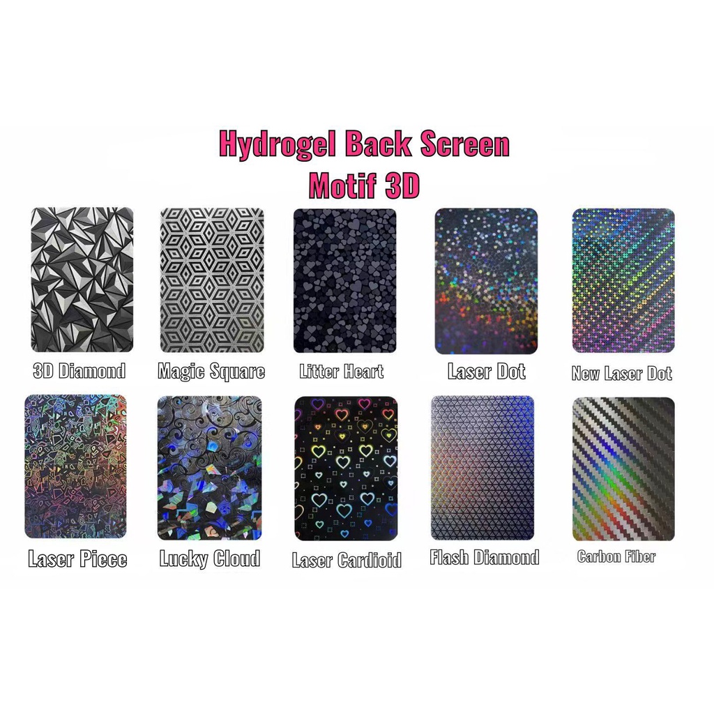HYDRO GELL BACK SKIN 3D BENING MOTIF AURORA / ANTI GORES GELL BELAKANG SKIN / SCREEN BACK BUAT BELAK