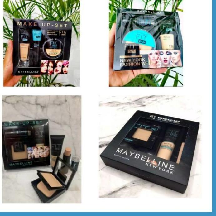 ➷ Maybeline Fit Me Set 3 in 1 / Make up set meibelline 3 in 1 ✈