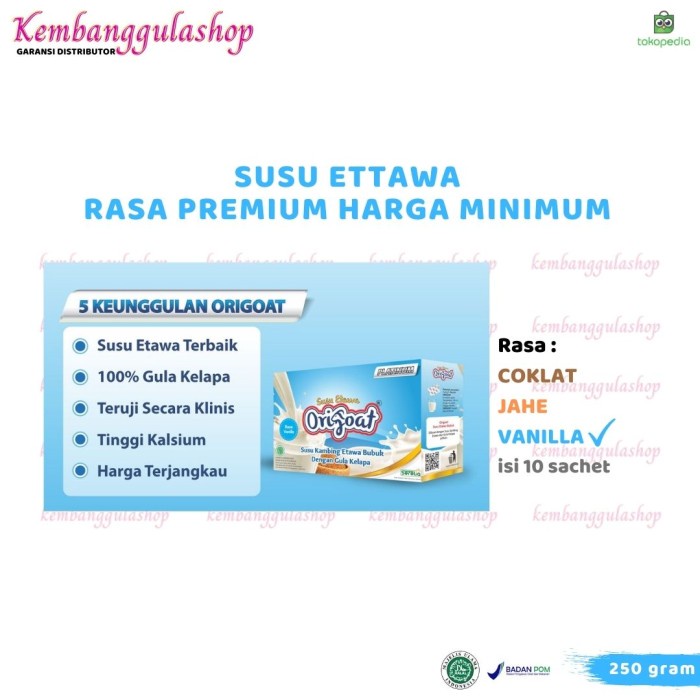 

[ COD ] ORIGOAT SUSU KAMBING ETTAWA ASAM LAMBUNG - Vanilla