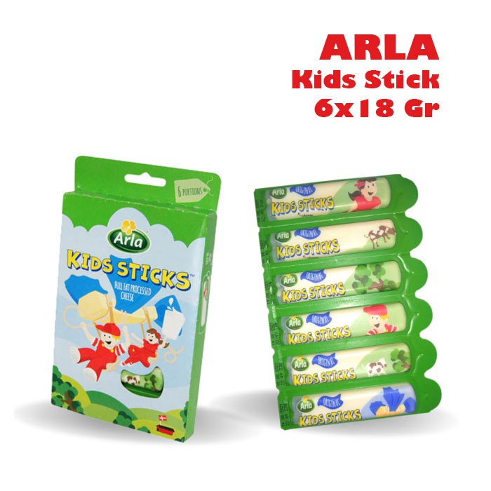 ARLA Cheese Kids Stick 6x18 Gr / Keju Batang