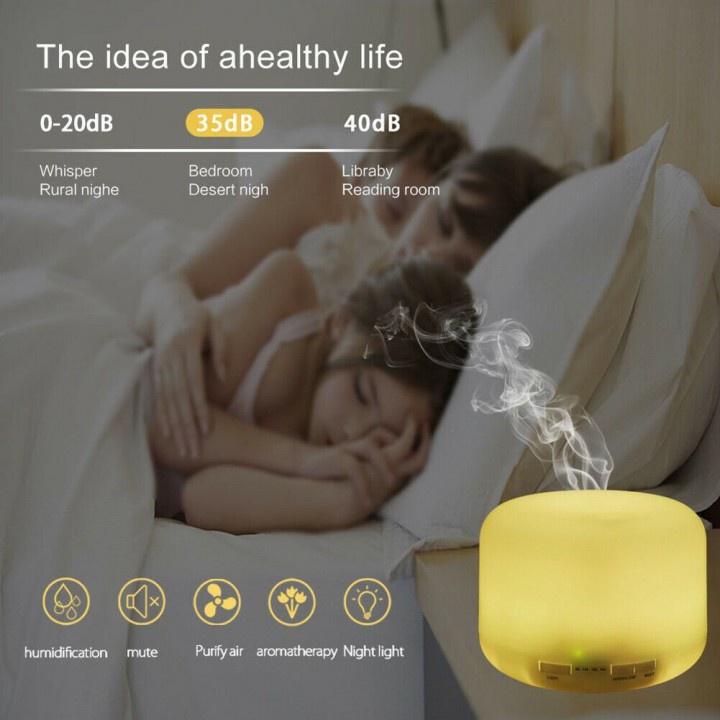 65 Humidifier Ultrasonic Aromatherapy 500ml Capacity with Remote