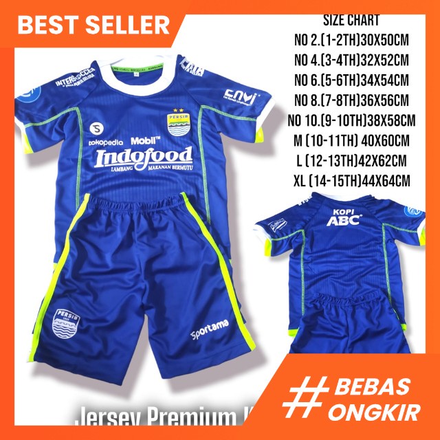 TERLARISS kaos bola anak balita 2022 2023 setelan 1-15thn bs request nama