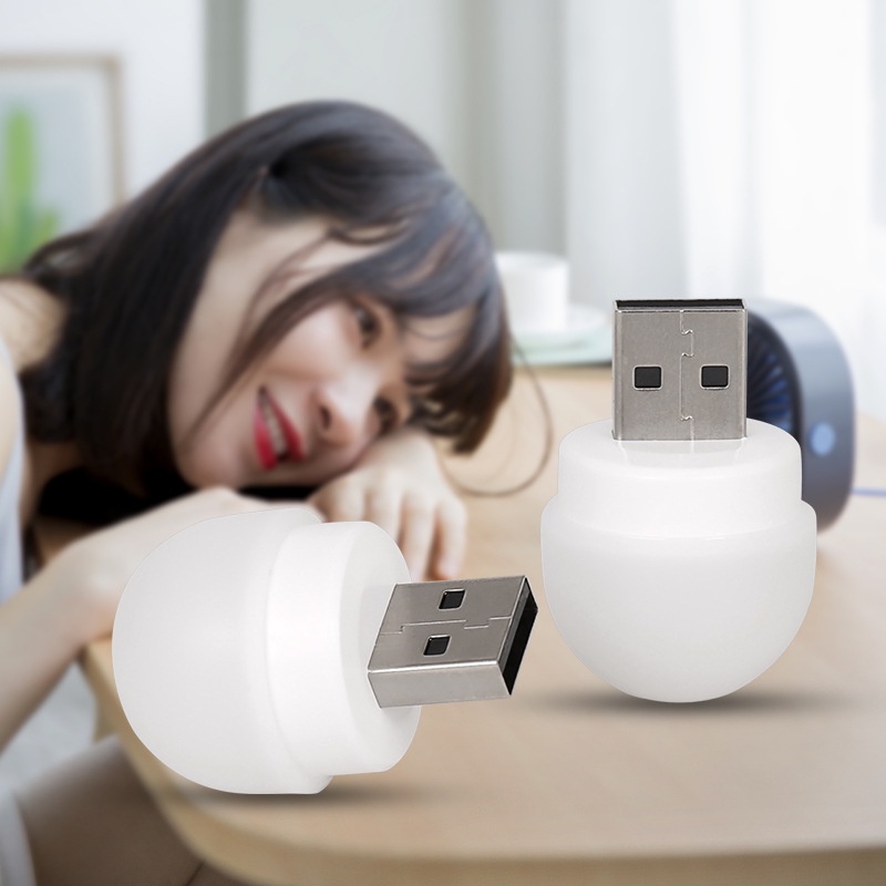 Lampu Malam LED Diam Pelindung Mata Lampu Baca USB Plug Scene Lighting Hemat Energi Lampu Tidur Mini Portable Soft Light Untuk Kamar Tidur Koridor Camping