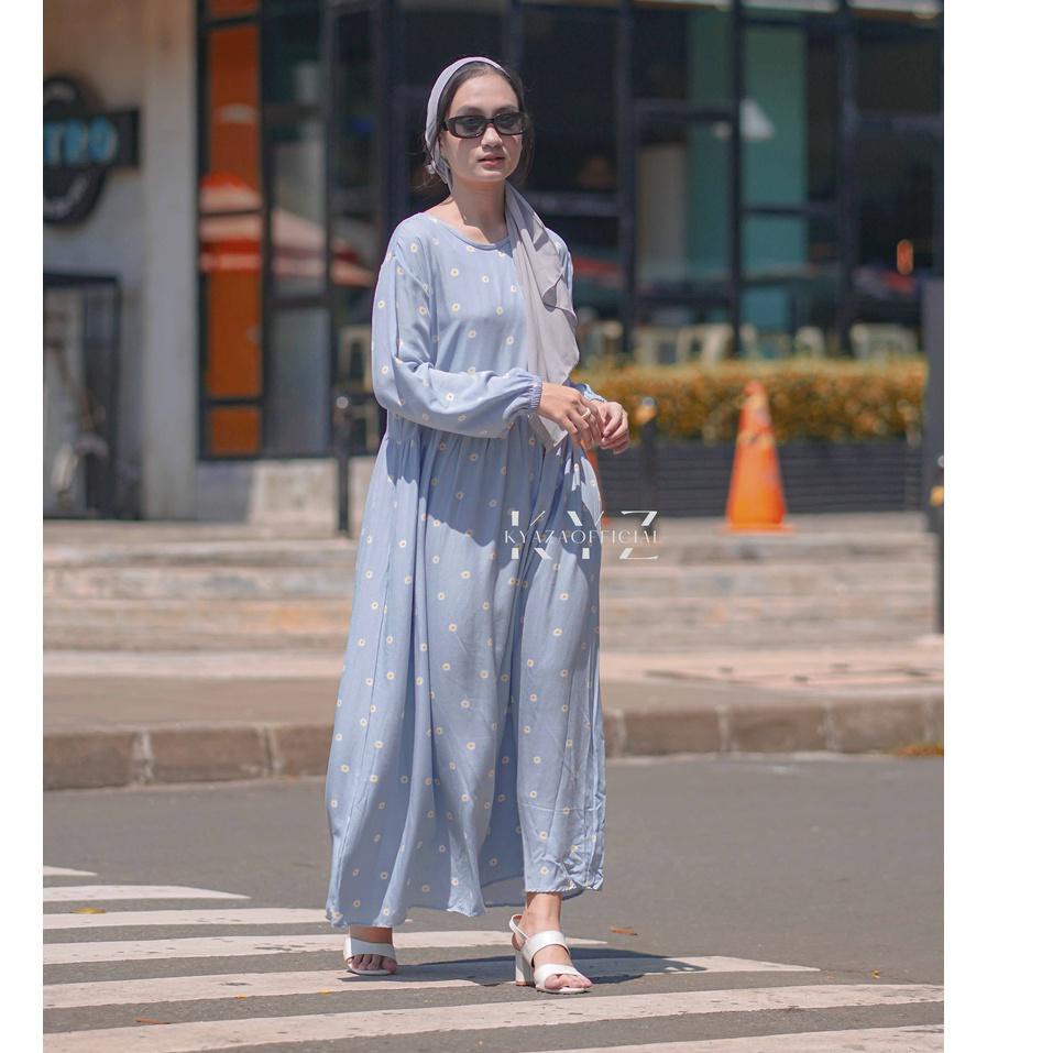 ❂ Midi Dress Katun Rayon LD 110 cm Motif Premium Long Tunik Dress ❅