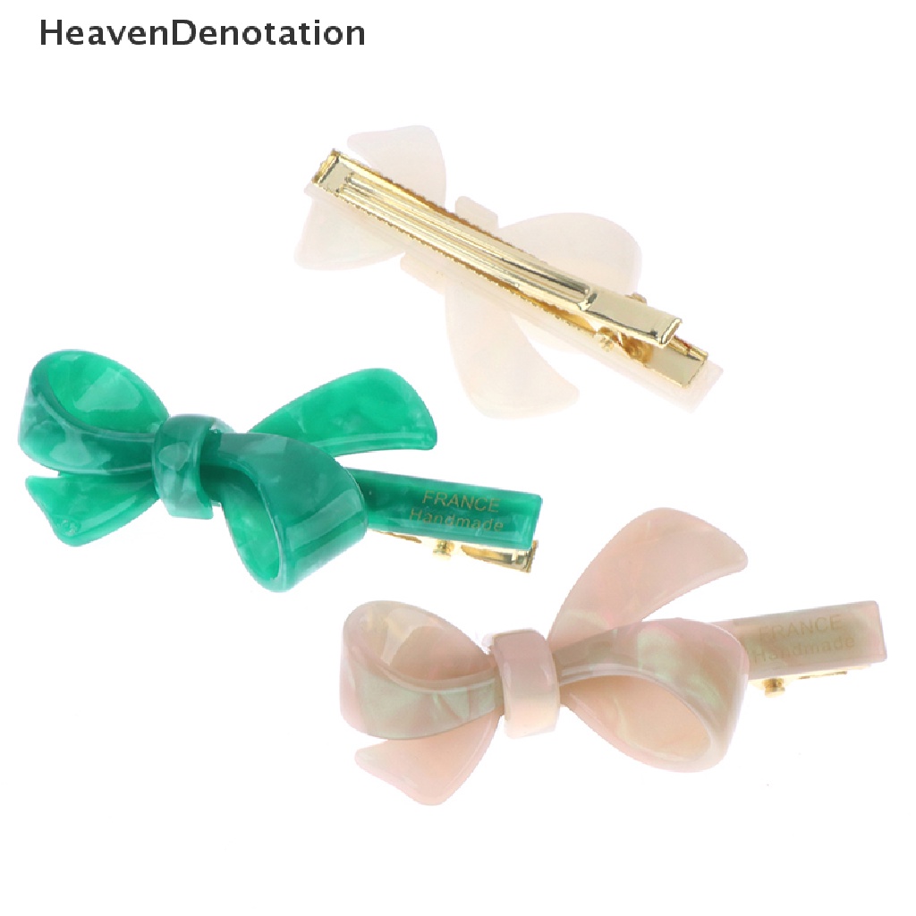 [HeavenDenotation] Green acetate duckbill clip sweet side clip Jepitan Rambut Klip Samping Poni Klip HDV