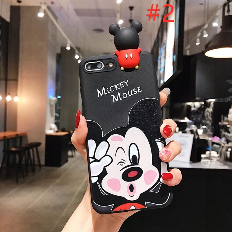 Couple Boneka Silikon Soft Case OPPO A57 A77S A17 A96 A76 A36 A17K VIVO Y21S Y21A Y21E Y21T Y21G Y22S Y35 Y16 Y16 Y02S Redmi 9A 10 Note 9 10 11 Pro Note 10S 11S Mickey Miinie