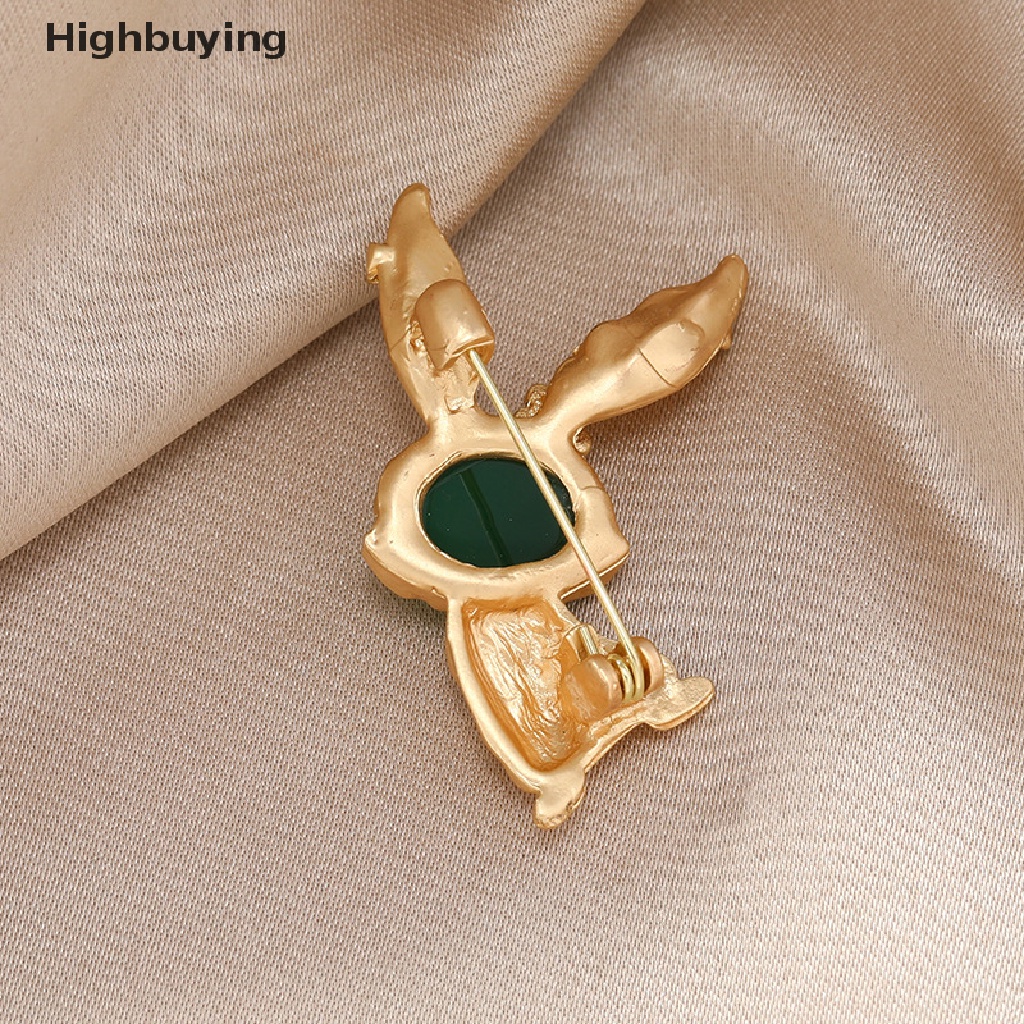 Hbid Cute Rabbit Lapel Pin Dancing Rabbit Bros Untuk Wanita Kualitas Tinggi Cute Bunny Animal Badge Kantor Pesta Bros Pin Hadiah Aksesoris Pernikahan Glory