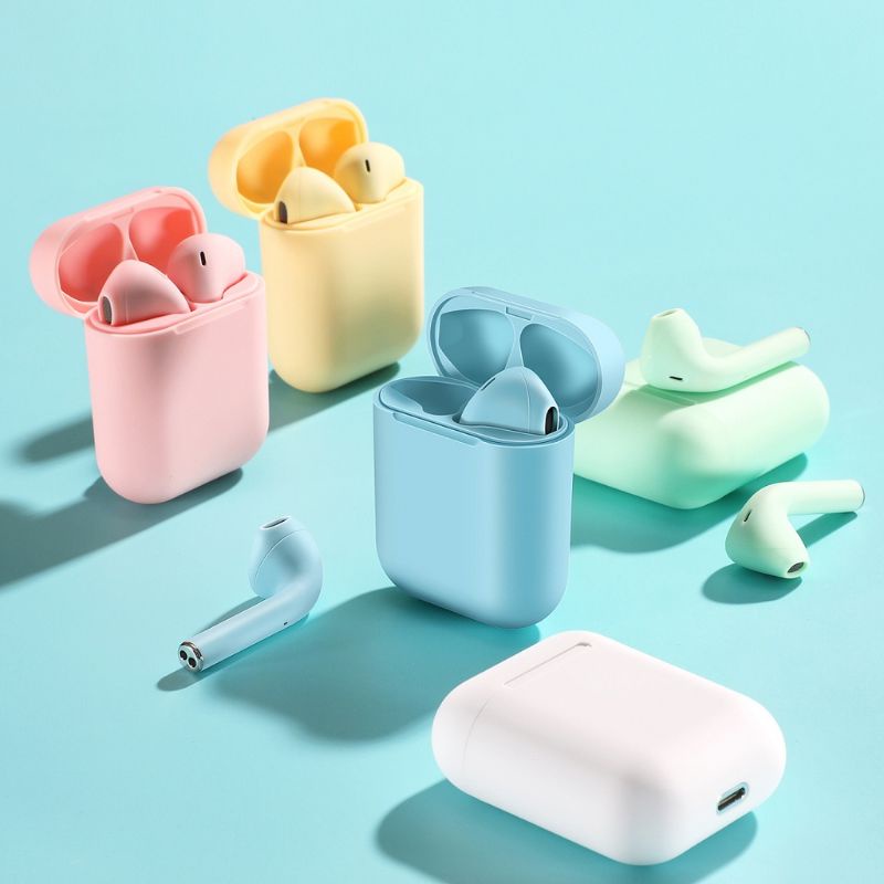 inpods 12 Headset Bluetooth Wireless All Colour Series Earphone semua jenis (Hp Laptop PC) Asli Maca