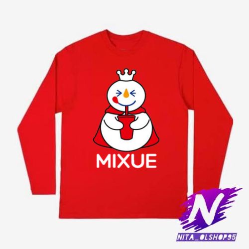 baju anak kaos anak lengan panjang mixue boba