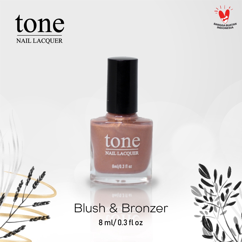 Kutek Tone Nail Lacquer Nude Halal Murah 8ml | Cat Kuku Tone Nail Polish 8ml BPOM