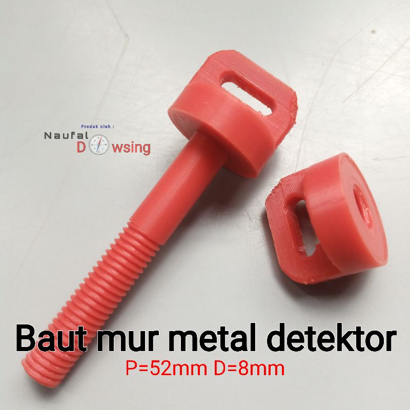 Baut mur metal detektor P= 52 mm D= 8 mm (Equinox, vanquish, go find, tianxun, tx, gpx, gdx, gfx, pi