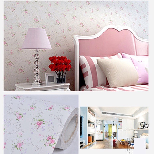 Wallpaper Sticker Dinding SHABBY ULIR PUTIH