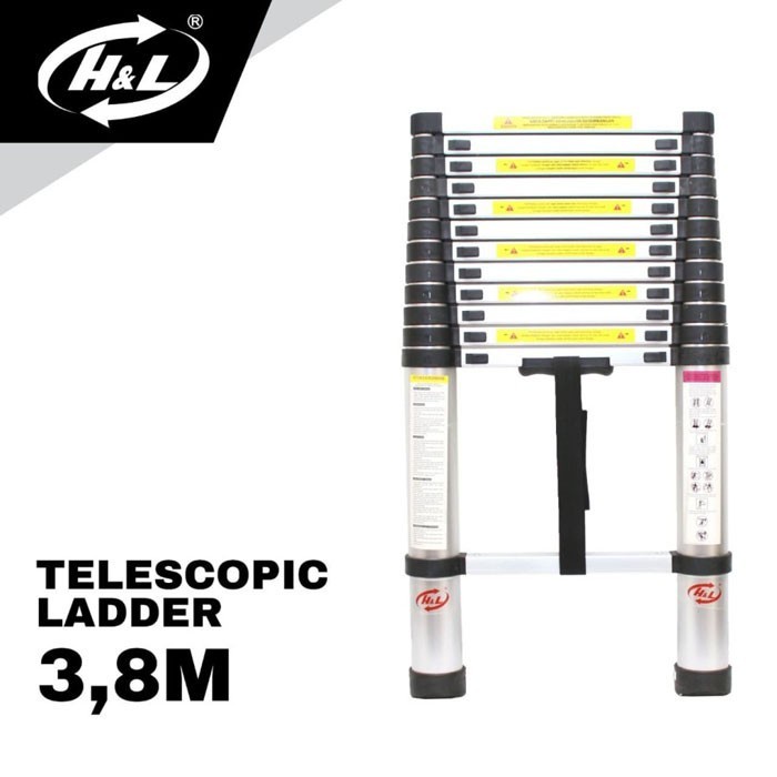 HL Tangga Teleskopik 3.8 Meter Lipat Single Telescopic Ladder