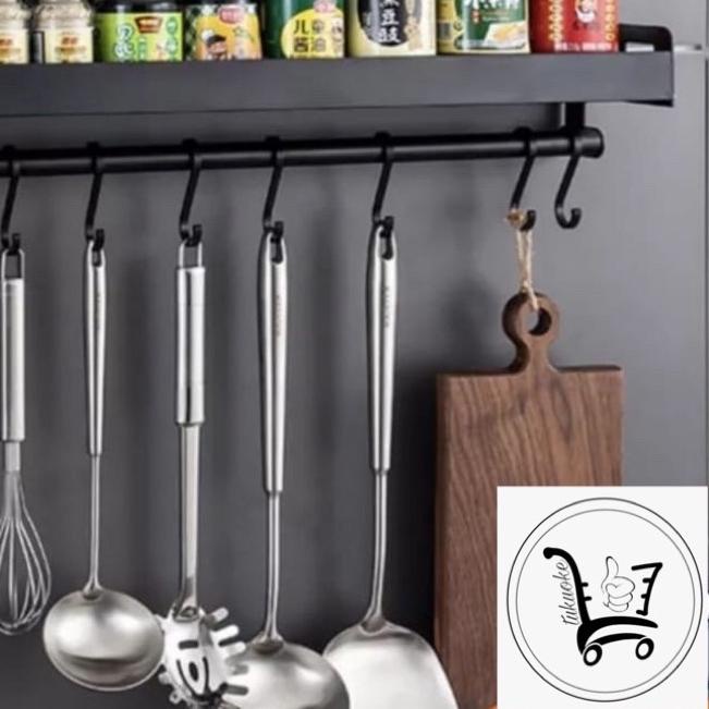 ✯ RAK BUMBU DINDING BESI RAK KITCHEN BUMBU DINDING Dapur Rak Penyimpanan Bumbu Dapur Rempah Multifun