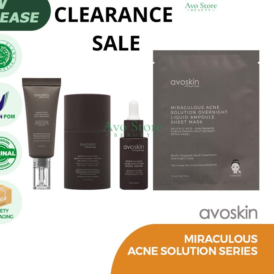 ➣ Avoskin Miraculous Acne Solution Series  WH SALE [ Eksfoliasi / Exfoliating / Acne Care / Anti Agi