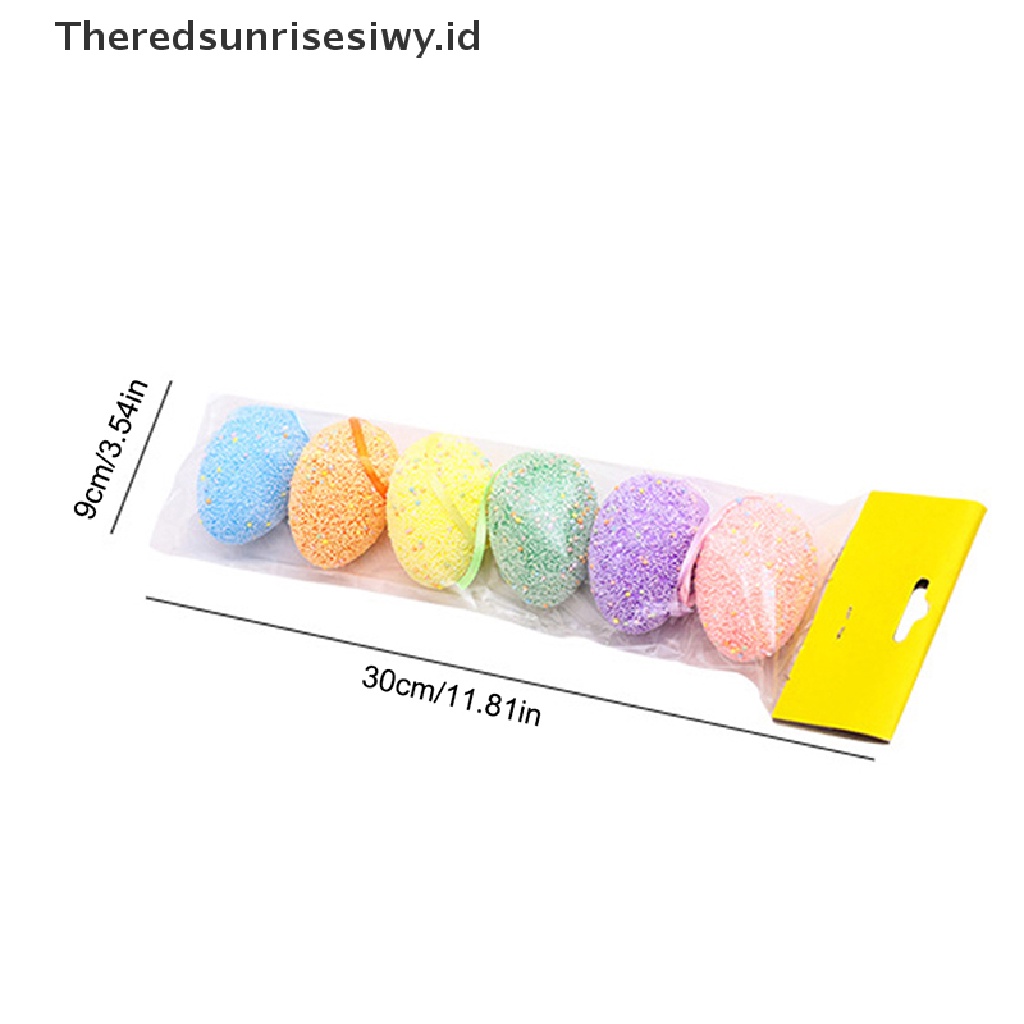 # Baju Lebaran # Foam Easter Egg Set Dengan Keranjang Hiasan Paskah Untuk Sarang Taman Telur Palsu DIY Craft Anak Hadiah Favor Home Easter Party Decor~