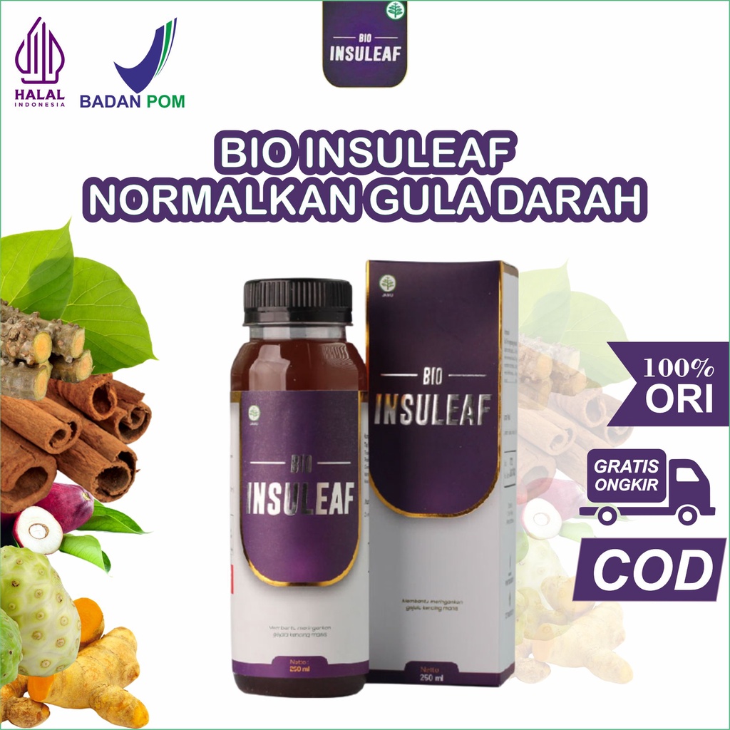 

BIO INSULEAF - Herbal Diabetes 100% Ori Ampuh Turunkan Gula Darah Halal BPOM COD DISRIBUTOR RESMI