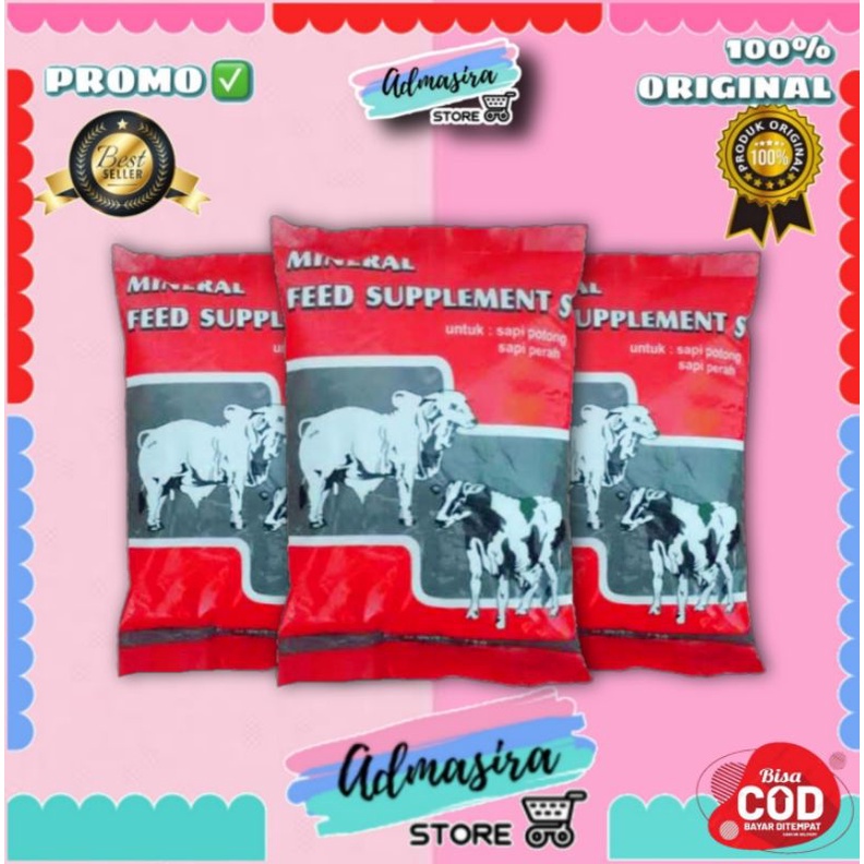Premix Mineral Feed Suplement Mineral Sapi Medion Penggemuk Ternak Sapi Mineral Merah