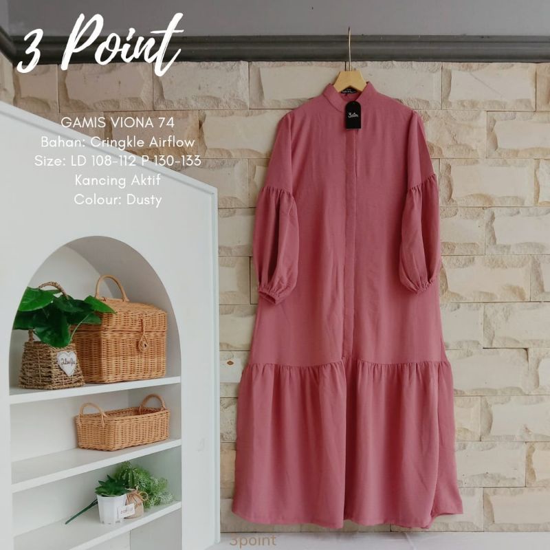 Gamis Crinkle Airflow Gamis Viona Gamis 3Point