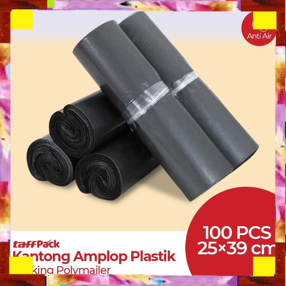 

Termurah Cuci Gudang TaffPACK Kantong Amplop Plastik Packing Polymailer Polybag 100 PCS 25 x39 cm - BlackTermurah Cuci Gudang