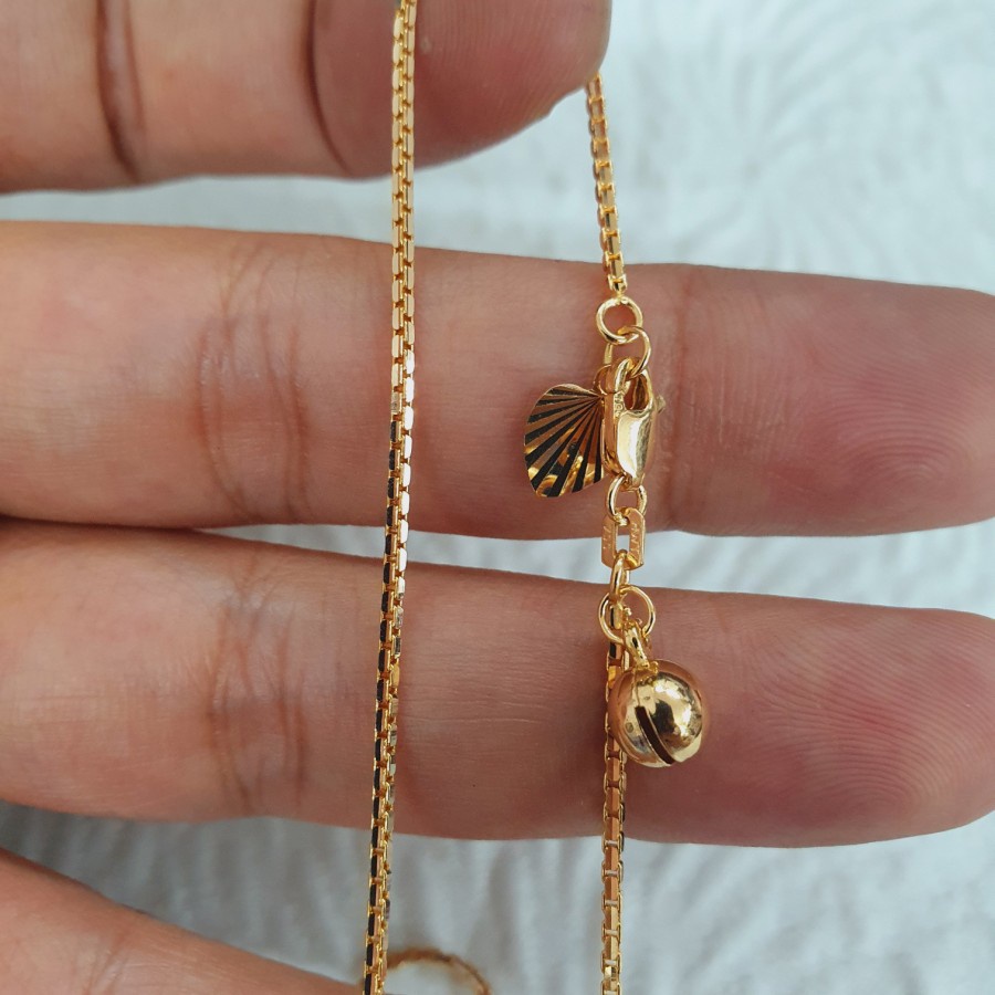 gelang kaki italy santa klintingan waru emas 70% 700 70 %