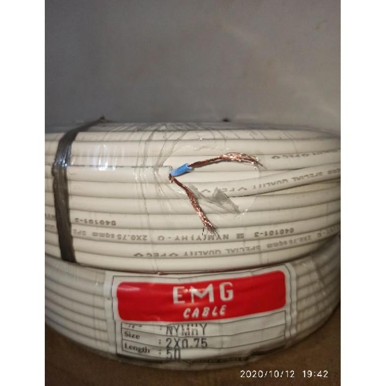 KABEL LISTRIK SERABUT 50 yard KABEL 2X0.75